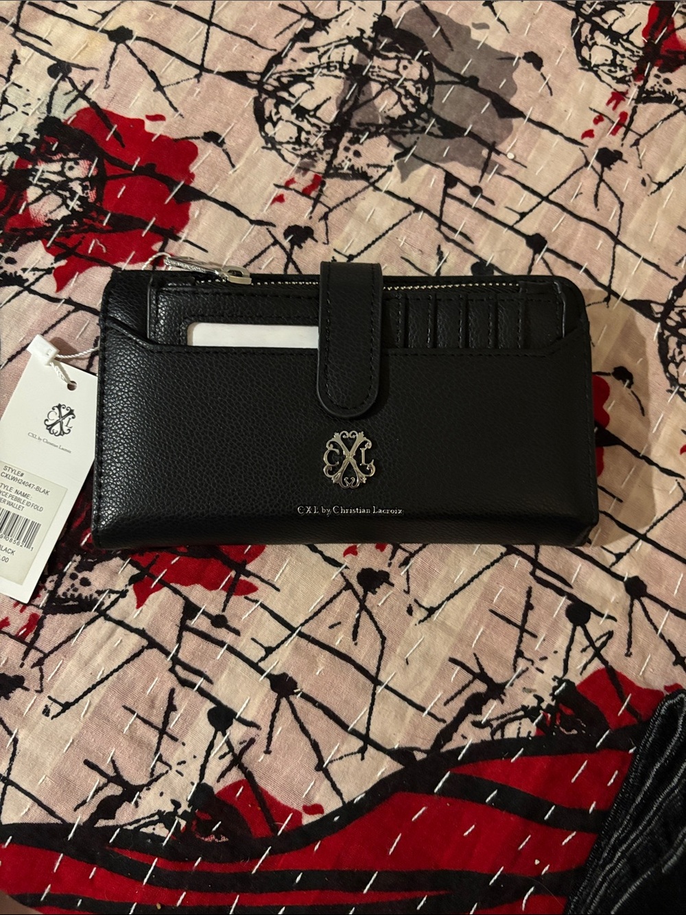 CXL by Christian Lacroix Black Leather Wallet - Card Holder